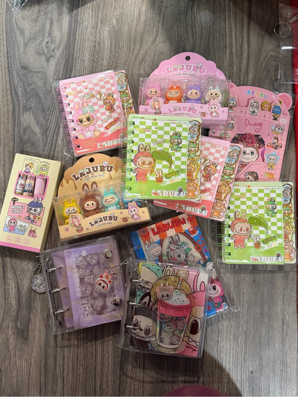 Labubu Bundle Mini Notebooks and Shaker Notebooks! Cute erasers!